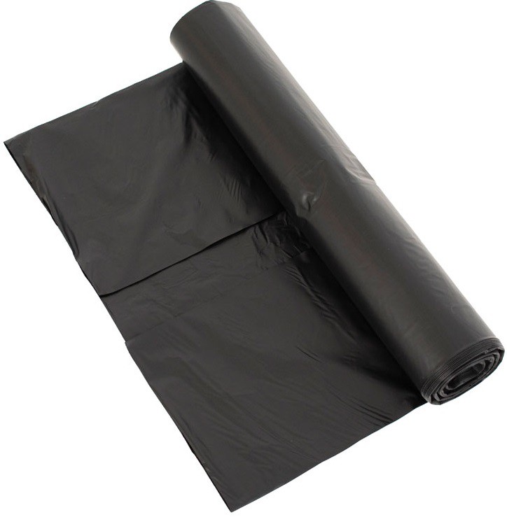 Afvalzak 65/25x140 70my (240L) zwart per rol á 10st.