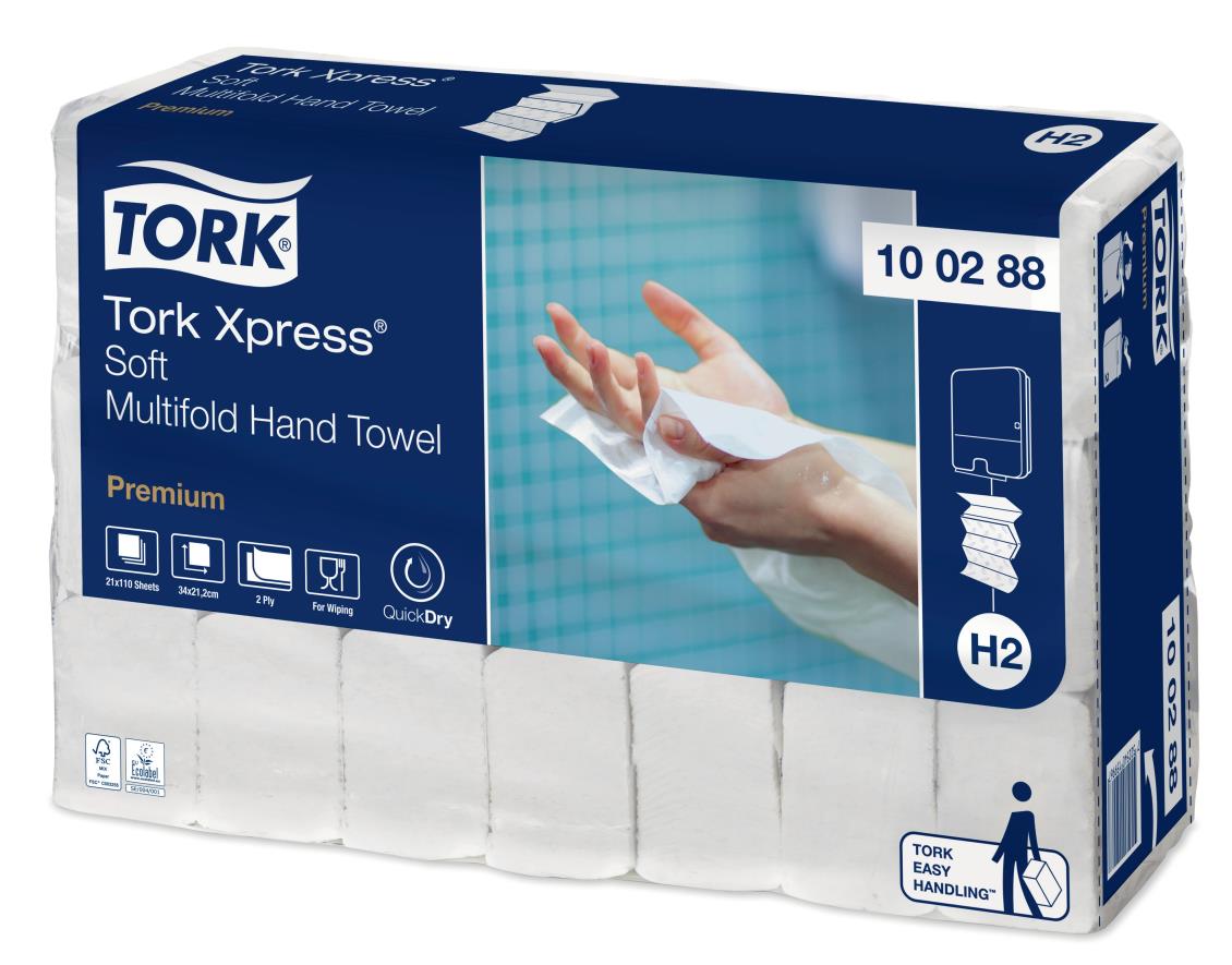 Tork Xpress Soft Multifold handdoekpapier 2-lgs wit 21x110V (H2)