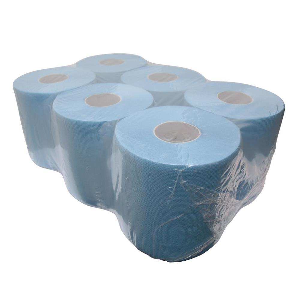 Euro midipoetsrol blauw verlijmd 2-lgs 6x150m.
