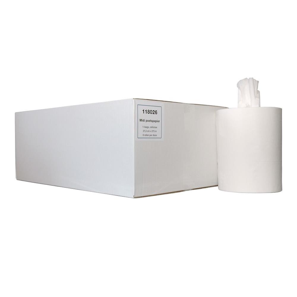 Euro midipoetsrol cellulose zonder koker 1-lgs 6x275x21,5