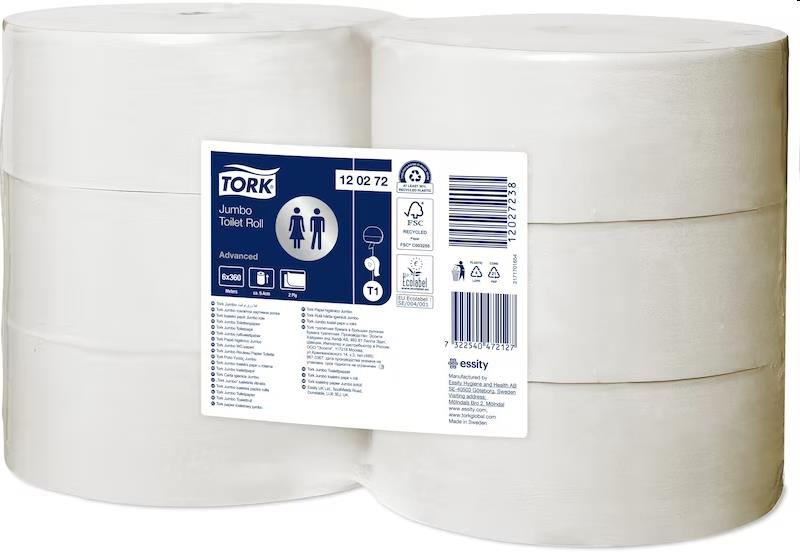 Tork Advanced 2-lgs Jumbo toiletrol wit 6x360Mtr. (T1)