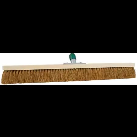 Zaalbezem kokos ongelakt 1m met steelhouder