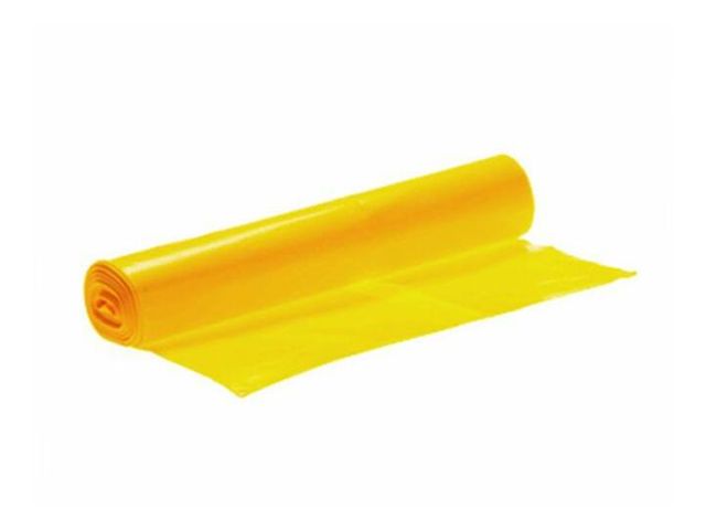 Afvalzak 70x110 25my (120L) geel per rol á 20st.