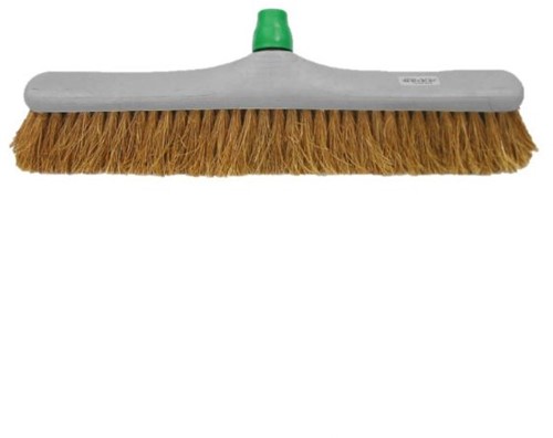 Zaalbezem kunststof kokos 60cm incl. steelhouder