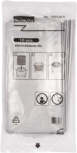 Makita Plastic stofzak t.b.v. VC005GLL201X (10st.)