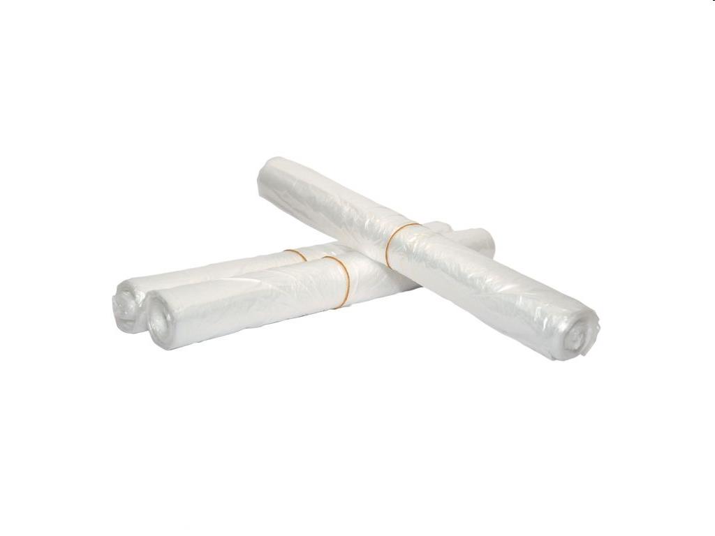 Afvalzak HDPE T10 Transparant 28+(2x8)x56cm per rol  50 st.