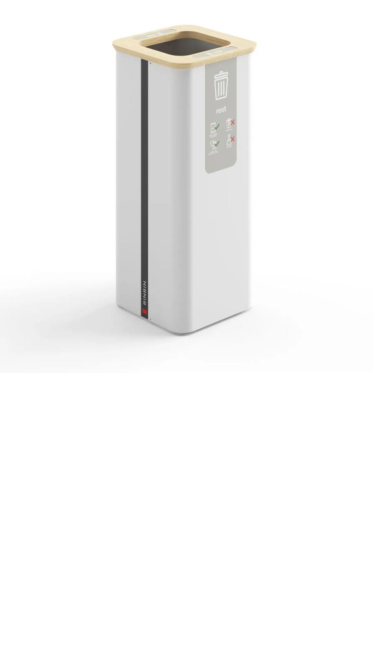 BinBin Globular - Afvalbak - 60x1 - White - 60L