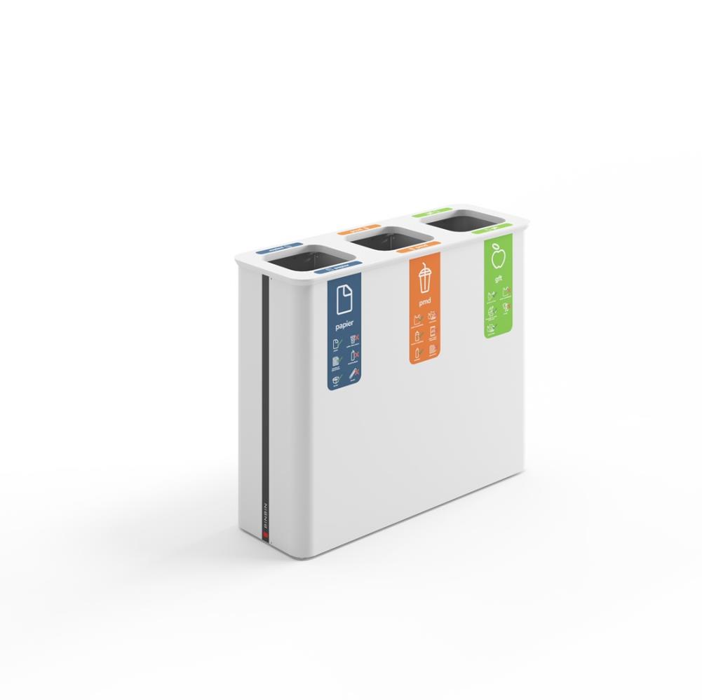 BinBin Globular - Afvalbak - 60x3 - Full White - 60L