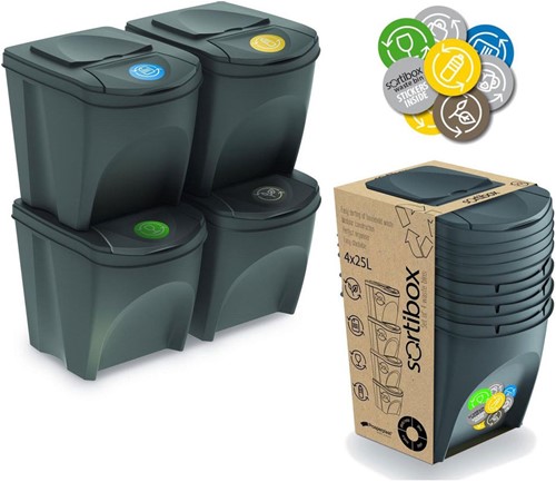 Sortibox - Circulaire Afvalbak - 4 x 30L