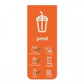 BinBin magneetsticker - 'PD'' - Voorkant