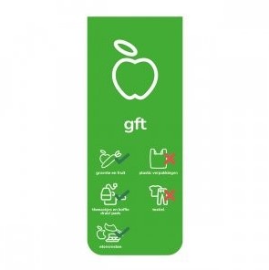 BinBin magneet Sticker - ''GFT'' voorkant