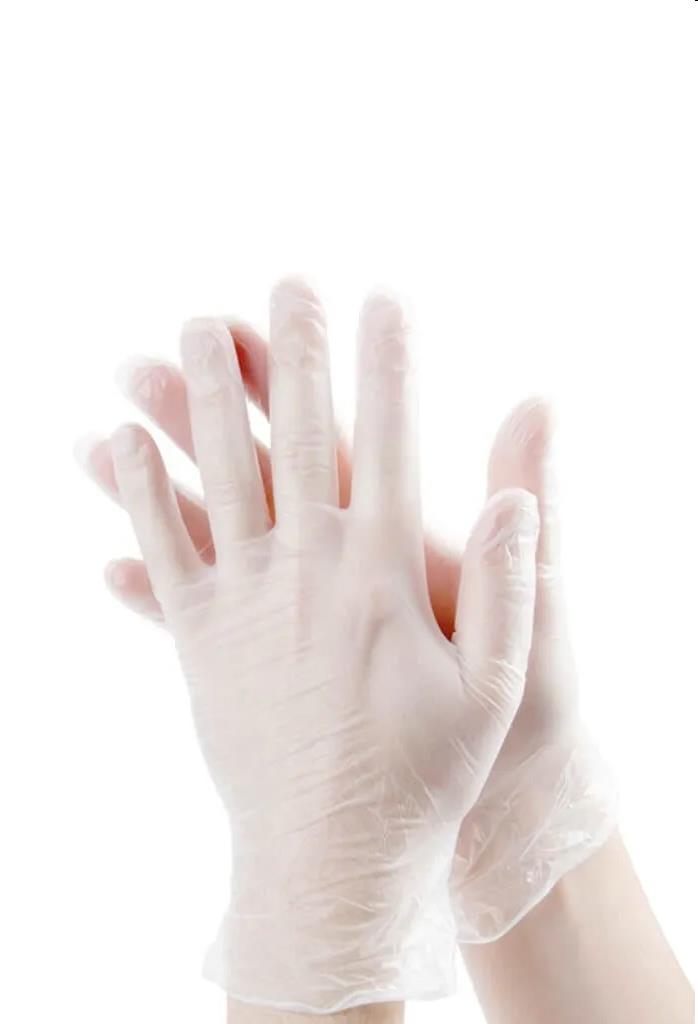 Vinyl handschoenen ongepoederd wit maat XL (100st.)