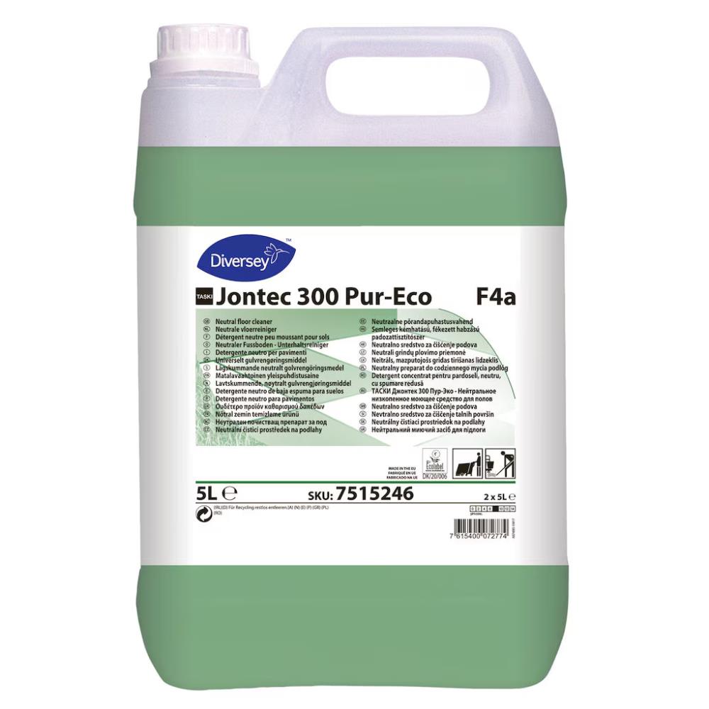 TASKI Jontec 300 Pur-Eco F4a 2x5L - Neutrale laagschuimende vloerreiniger