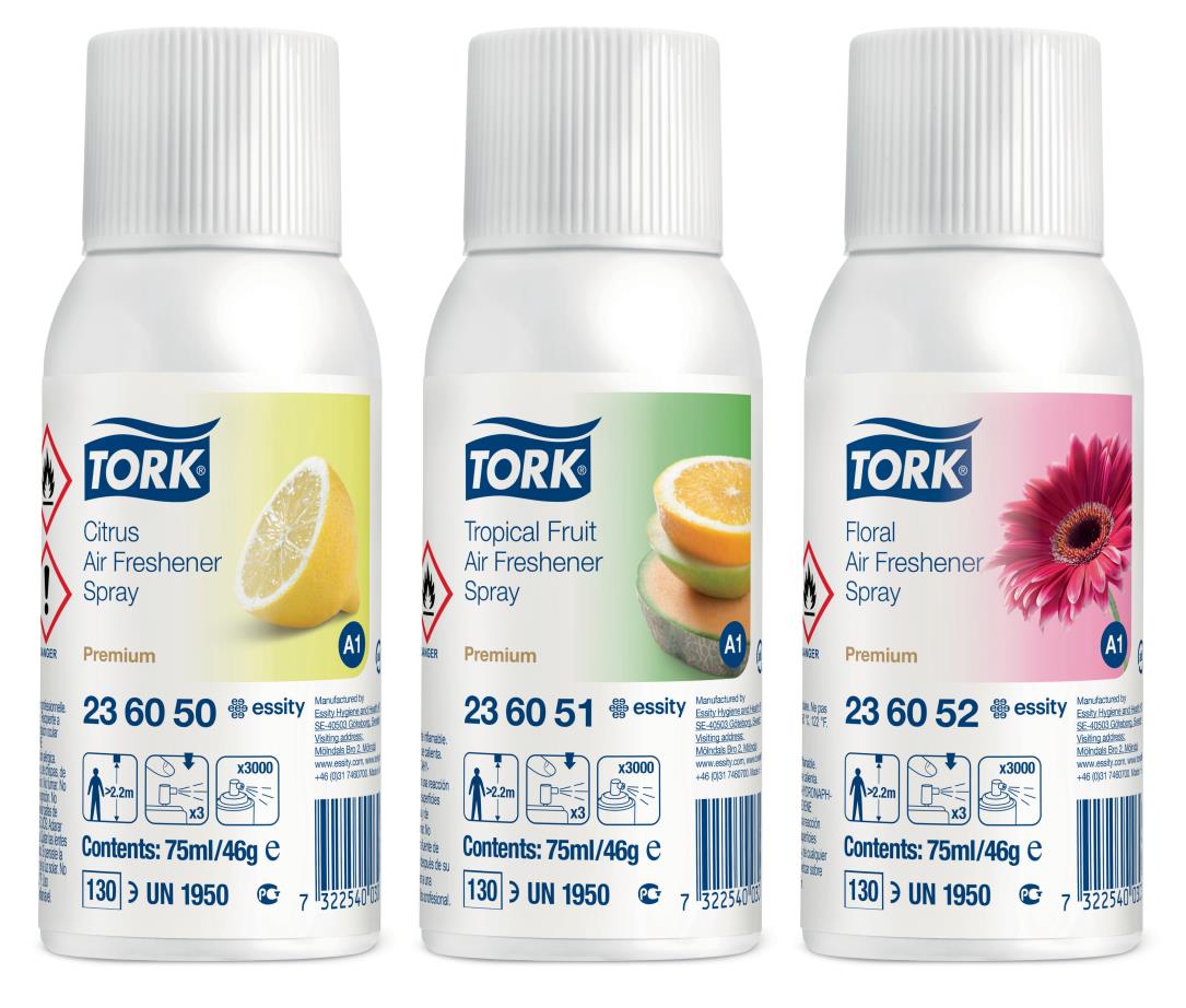 Tork Mixed Pack luchtverfrissers 4 geuren 12x75ml (A1)