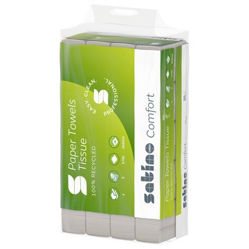 Satino Comfort Z/W-vouw 2-lgs wit 20.6x24cm