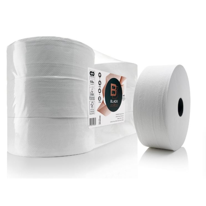 BlackSatino Midi Jumbo toiletrol 2-lgs 6x380Mtr.