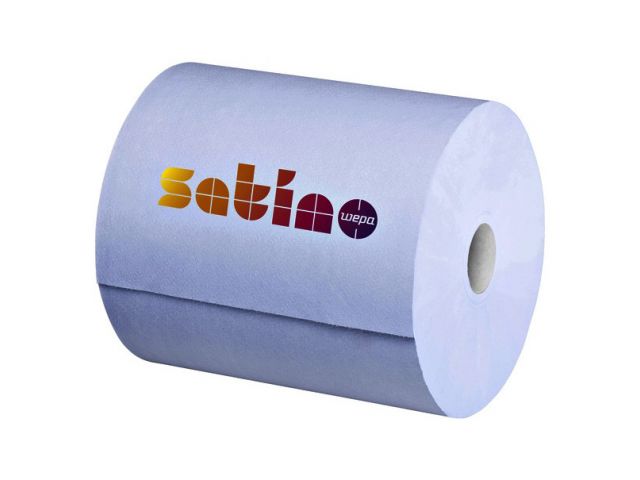 WEPA Industrierol blauw verlijmd 2x350m 3-lgs 1000 vel