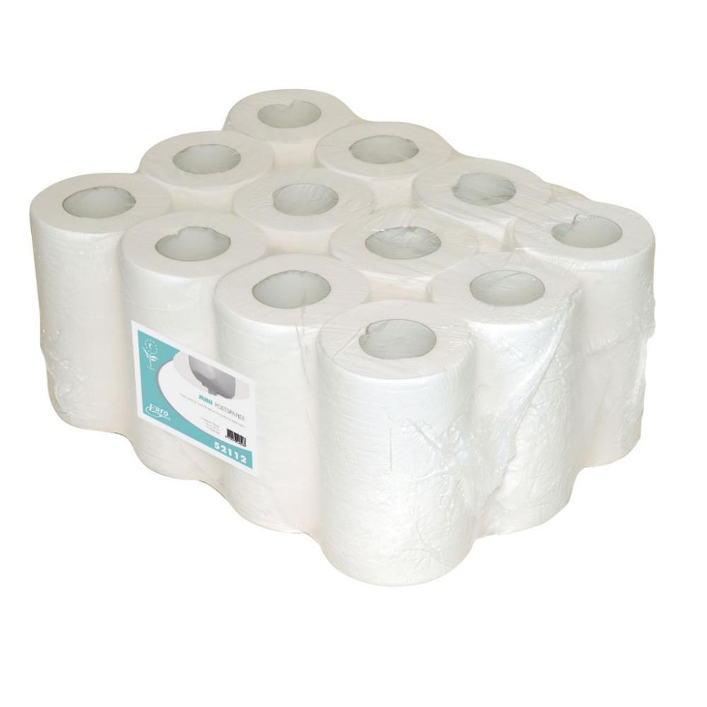Euro minipoetsrol wit 1lgs cellulose 12x120m 1-lgs