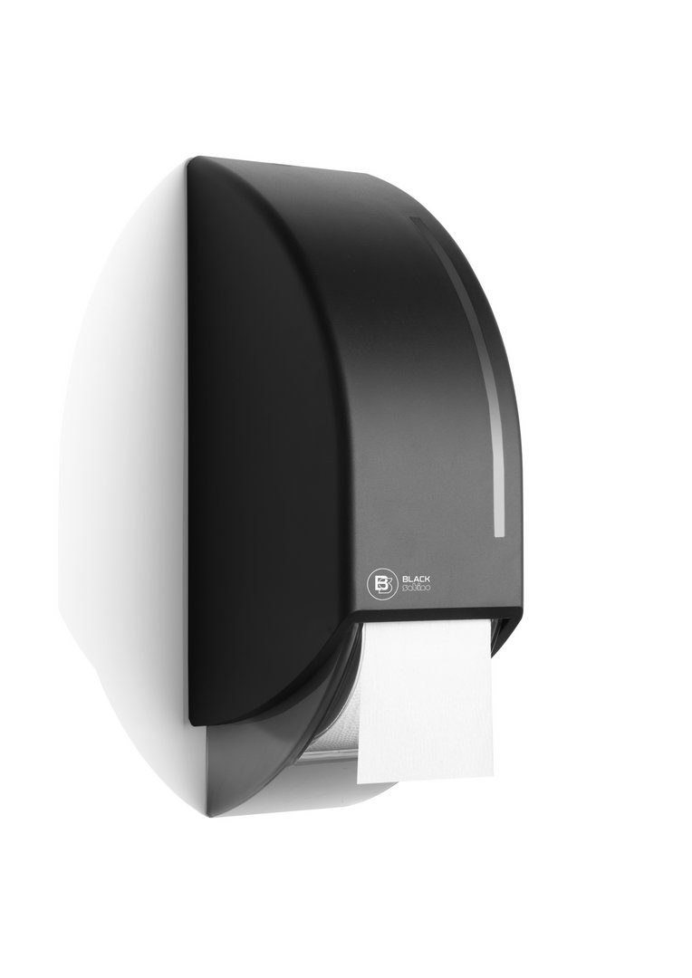 Abonnement BlackSatino toiletroldispenser 2 systeemrollen zwart