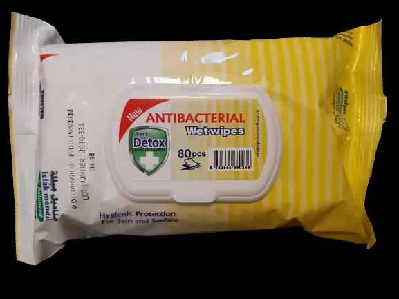 Detox - Antibacteriele Schoonmaakdoekjes - Geel (80st.)