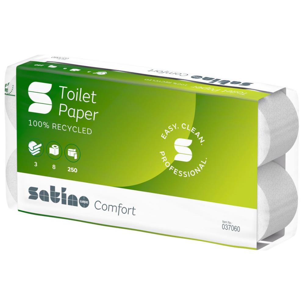 Satino Comfort toiletpapier 3-lgs 9x8rol 250 vels