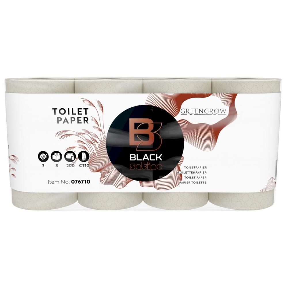 Black GreenGrow toiletpapier wit 3-lgs 6x8 rol 200 vels