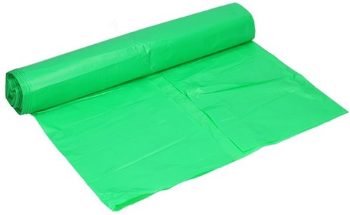 Afvalzak 70x110 30my (120L) groen per rol á 20st.