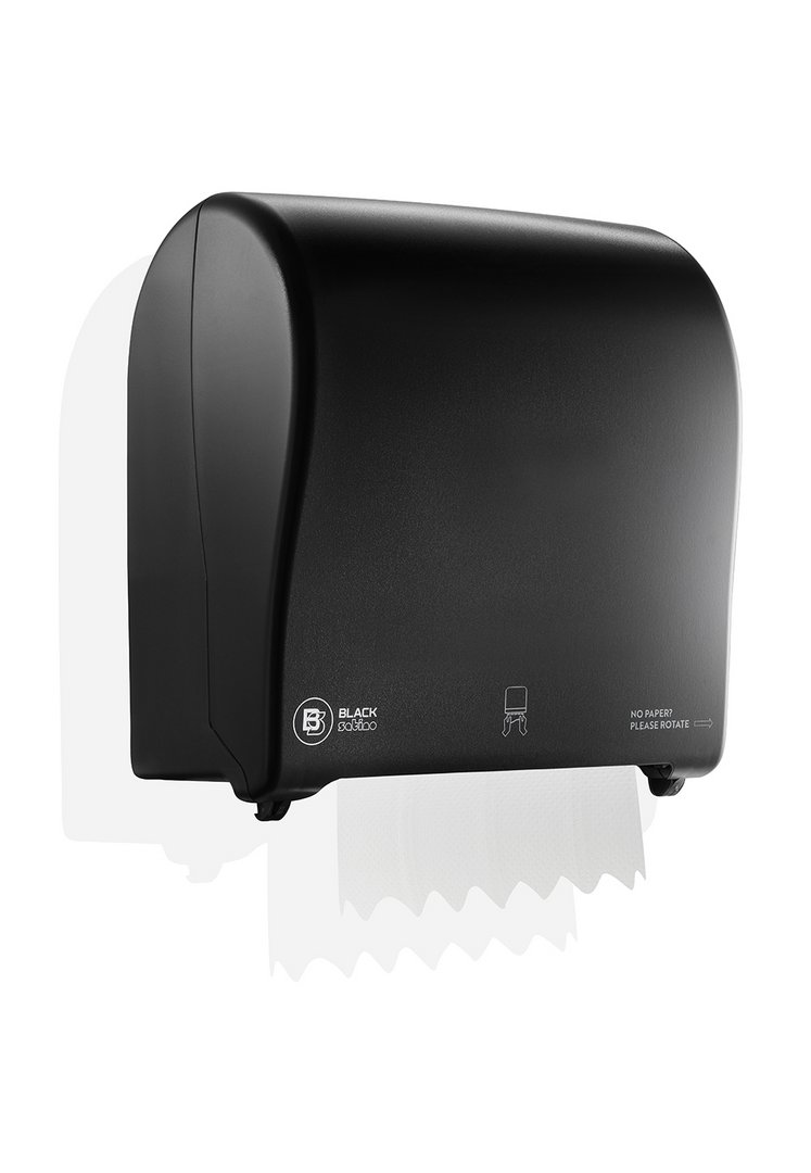 BlackSatino handdoekroldispenser zwart Abo
