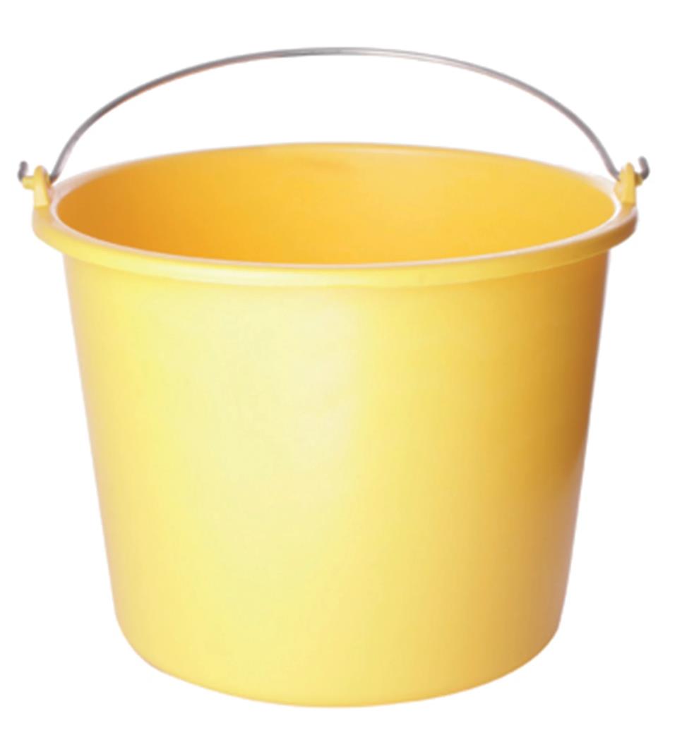 Bouwemmer geel 12L