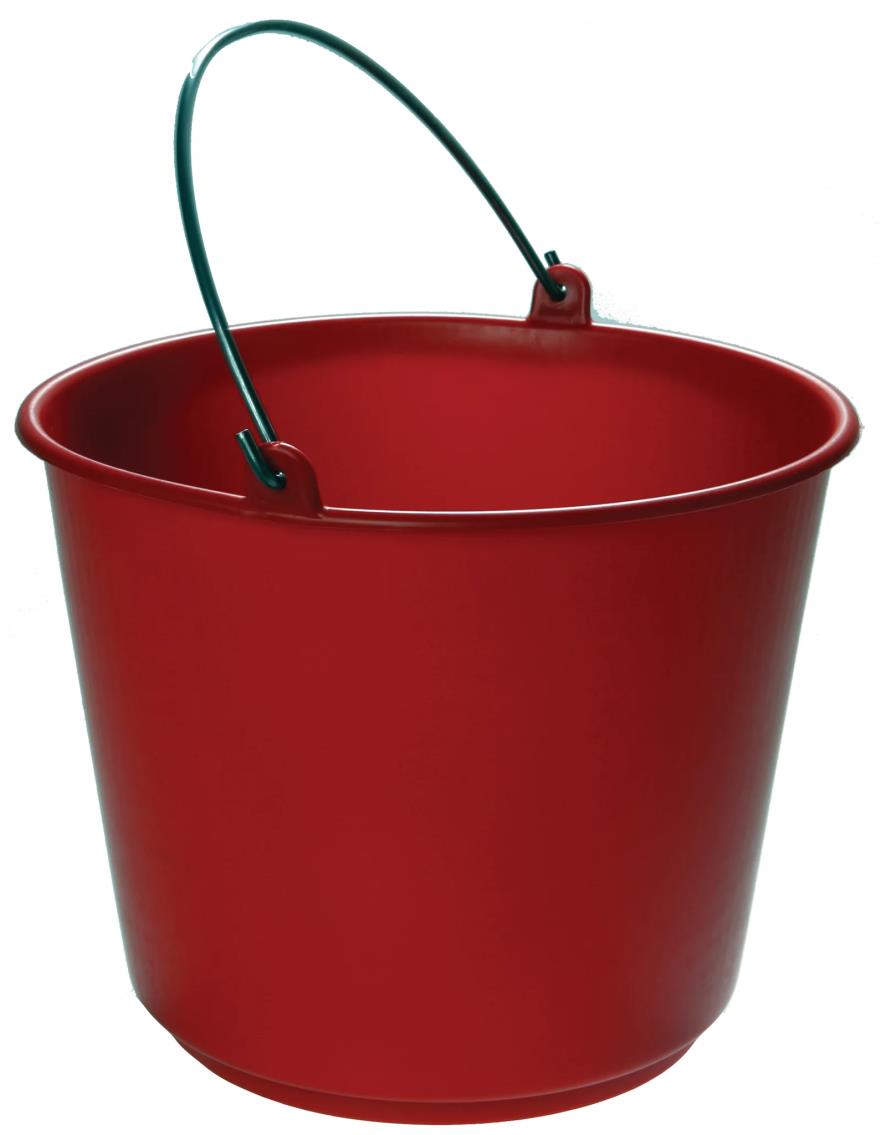 Bouwemmer rood 12L