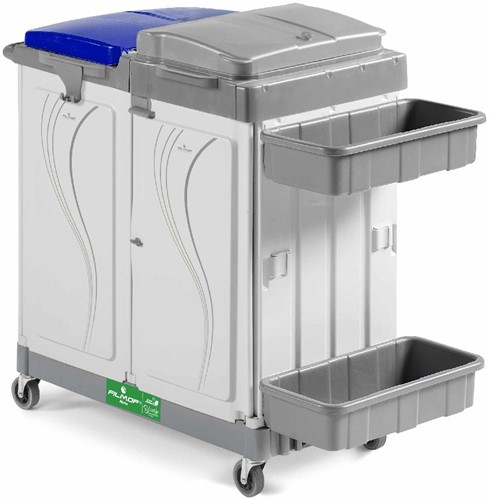 Filmop afgesloten werkwagen 100% gerecycled materiaal