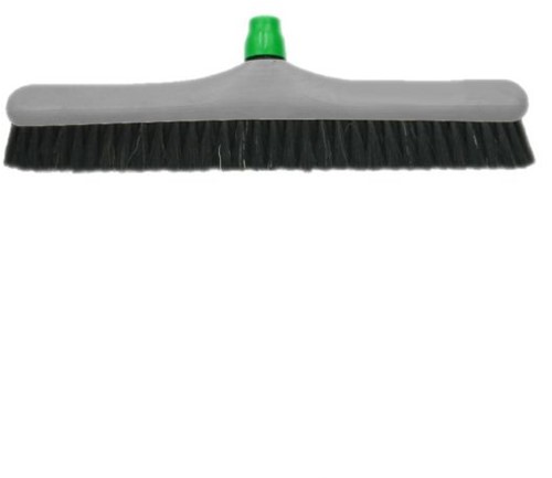 Zaalbezem kunststof gemengd haar 50cm incl. steelhouder