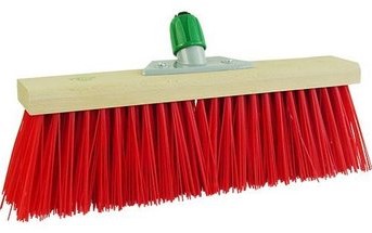 Straatbezem PVC 40cm met steelhouder