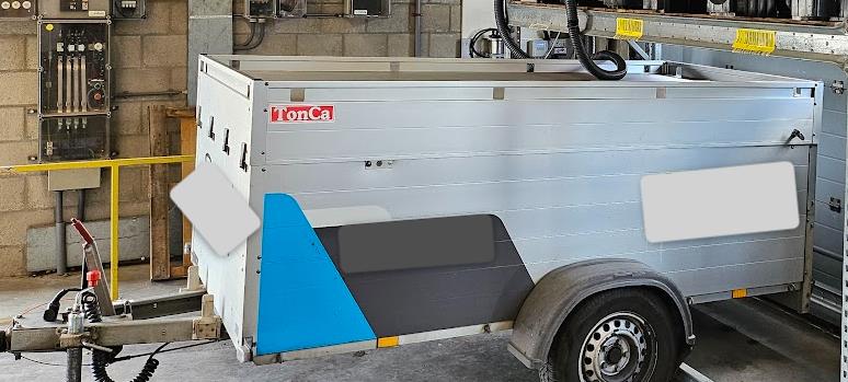 Gerefurbished compleet telewashsysteem in aanhanger, incl. stelen