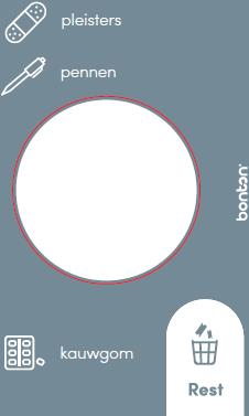 Bonton Original sticker voor open deksel - restafval