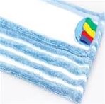 Vlakmop 46x16cm microvezel-combi blauw/wit