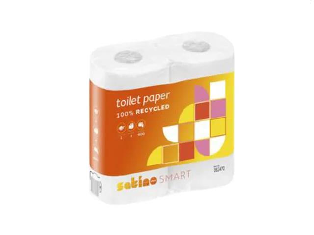 Satino toiletpapier 2-laags Smart 400 vellen wit 40rol.