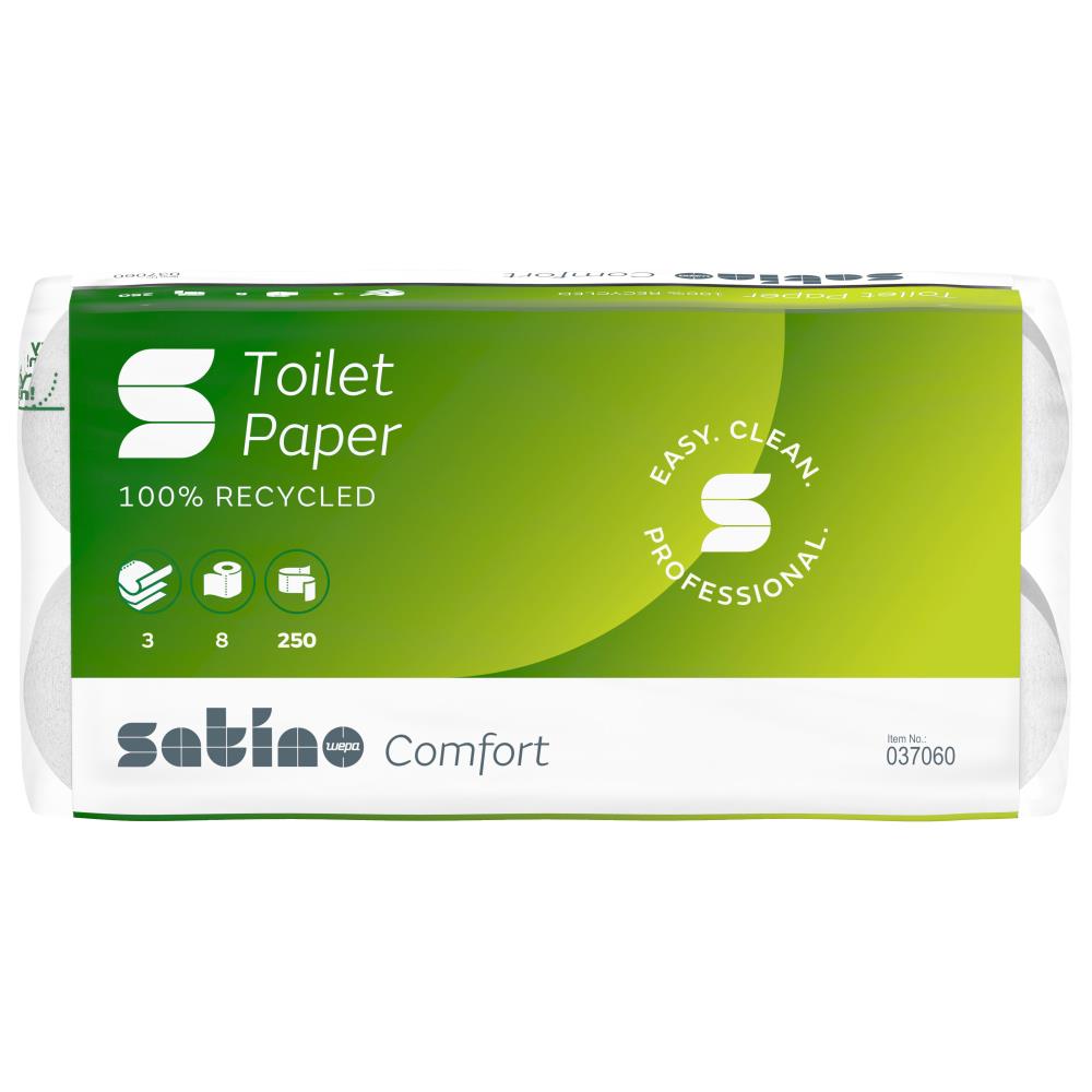 Satino Comfort toiletpapier 3-lgs 9x8rol 250 vels